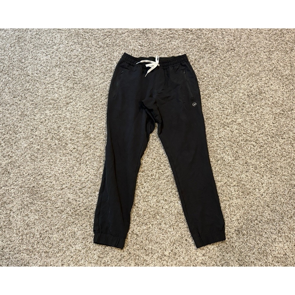 Wowie Rambler Jogger Pant Mens Small Tapered Black Twill Drawstring Elastic